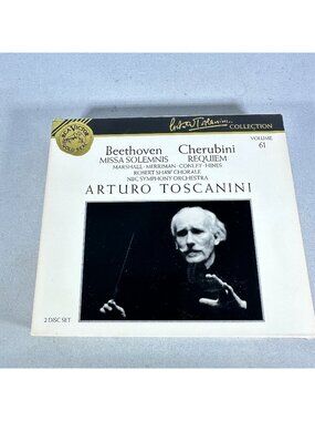 Beethoven & Cherubini Missa Solemnis Requiem Arturo Toscanini 2-CD RCA Gold Seal